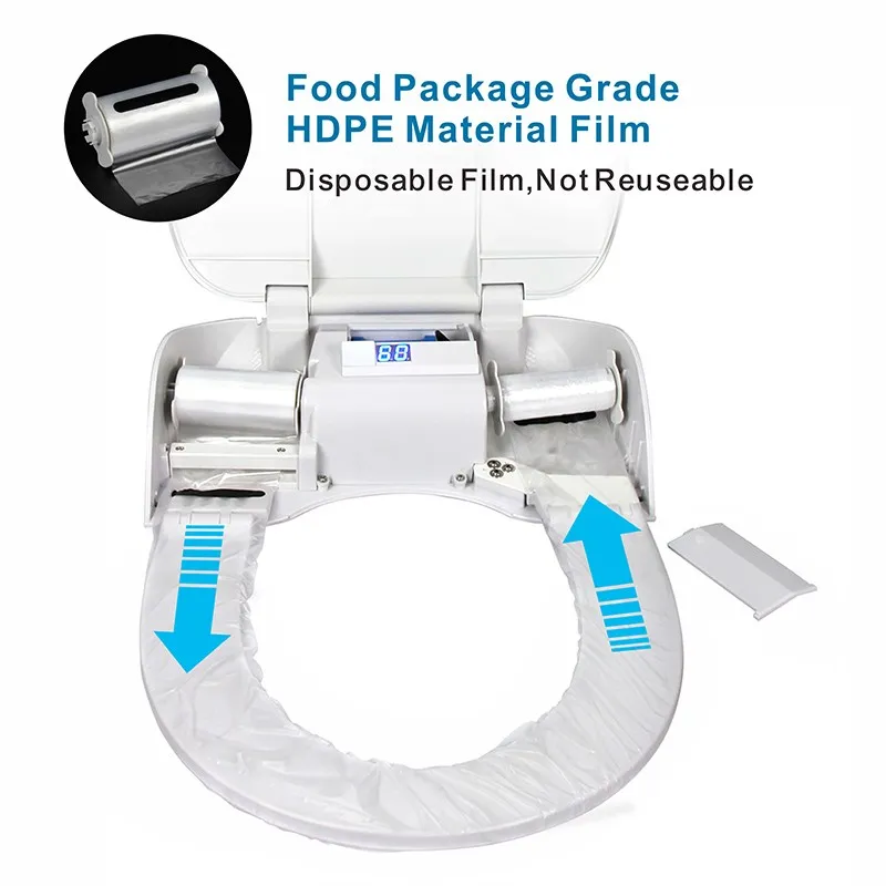 Self-covering toilet seat Self-covering toilet seat